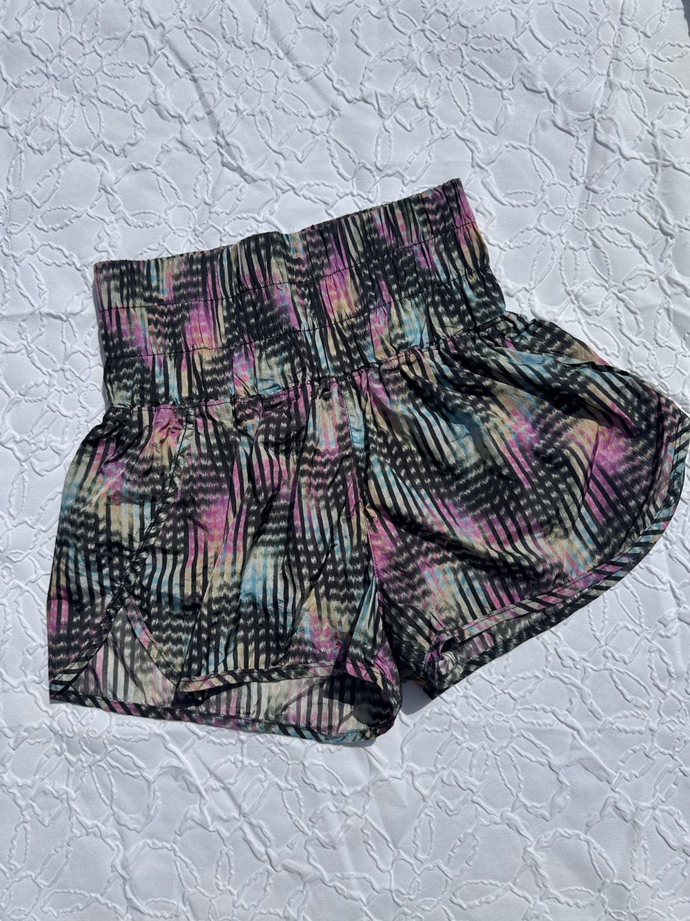 Free People Movement The Way Home Black Multicolor Shorts